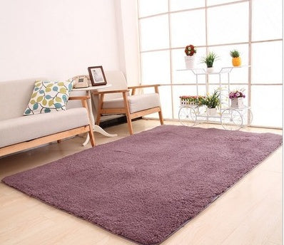 Living Room Rug Area Solid Carpet Fluffy Soft Home Decor