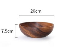 Kitchen Natural Wooden Bowl Household Fruit Bowl Salad Bowl For Home Restaurant