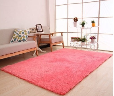 Living Room Rug Area Solid Carpet Fluffy Soft Home Decor