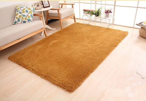 Living Room Rug Area Solid Carpet Fluffy Soft Home Decor