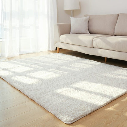 Living Room Rug Area Solid Carpet Fluffy Soft Home Decor