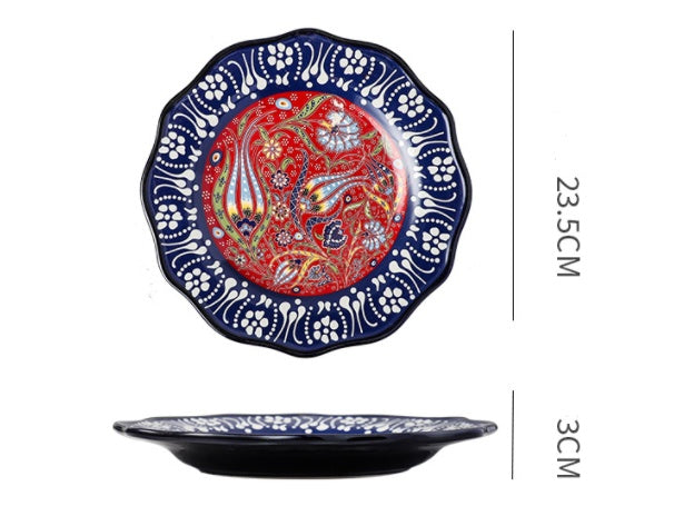 Underglaze Ceramic Tableware Bohemian Dishes