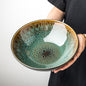 Vintage Green Ceramic 8-inch Bowl Noodle Bowl