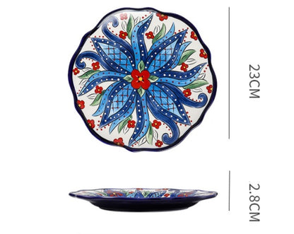 Underglaze Ceramic Tableware Bohemian Dishes