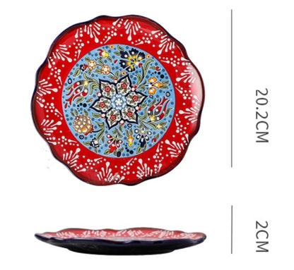 Underglaze Ceramic Tableware Bohemian Dishes