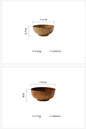 Wooden Bowl Japanese Style Wood Rice Soup Bowl Salad Bowl Wooden Utensils