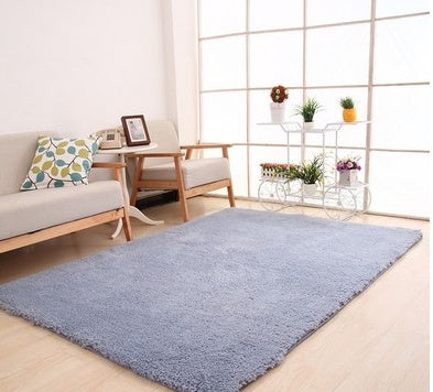 Living Room Rug Area Solid Carpet Fluffy Soft Home Decor