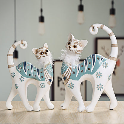 Cute Cat Ornaments, Creative Home Accessories, Living Room Crafts And Furnishings