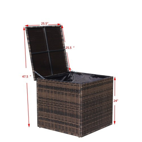 Wicker Patio Furniture Storage Box