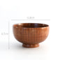 Wooden Bowl Japanese Style Wood Rice Soup Bowl Salad Bowl Wooden Utensils