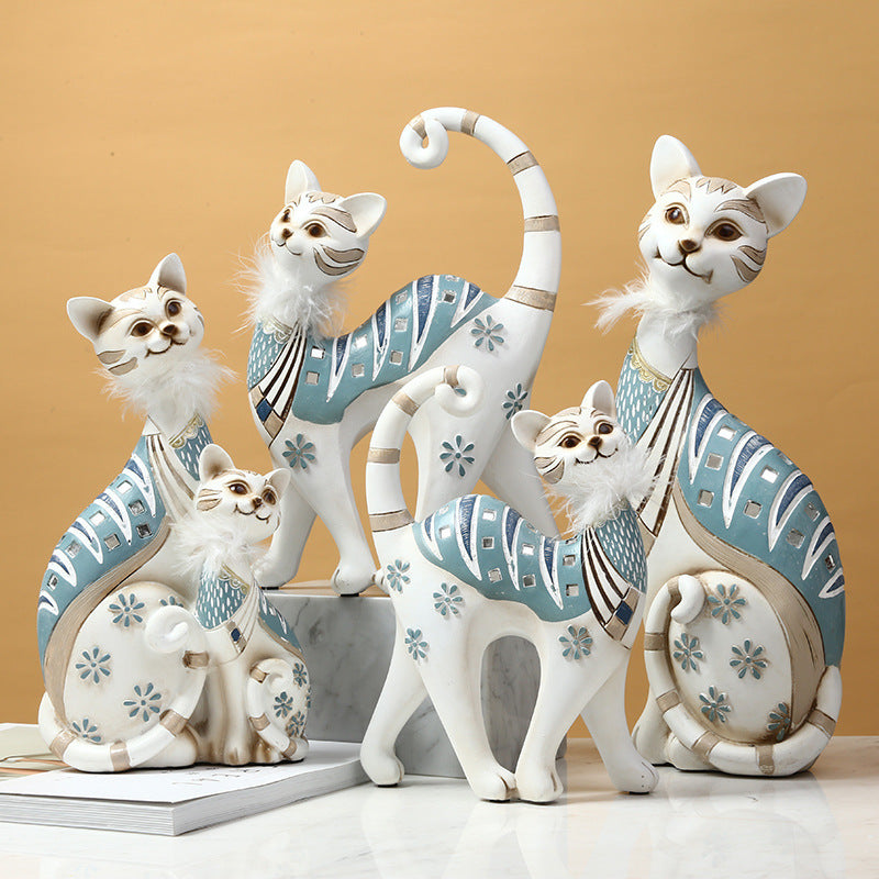 Cute Cat Ornaments, Creative Home Accessories, Living Room Crafts And Furnishings