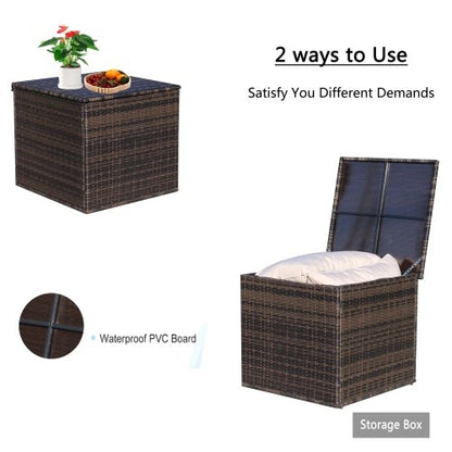 Wicker Patio Furniture Storage Box