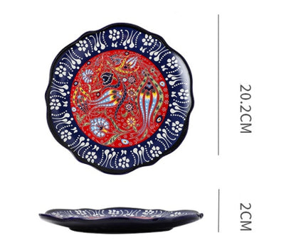 Underglaze Ceramic Tableware Bohemian Dishes